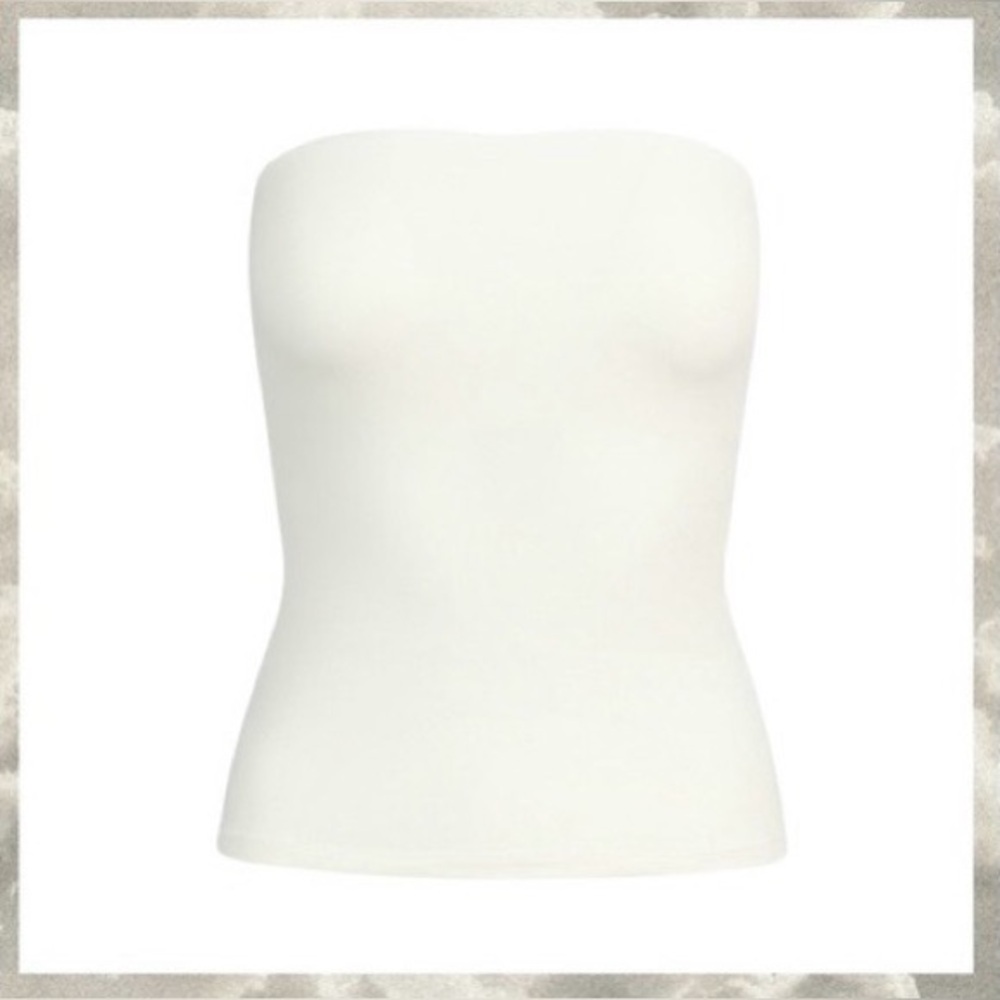 Skims Cotton Jersey Tube Top Marble New